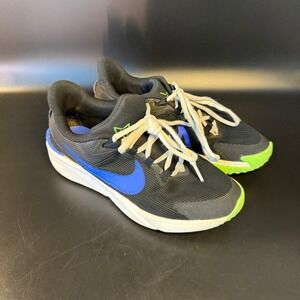 Nike Star Runner 04 Black Blue Green‎ Youth Sneakers Shoes Size 5Y